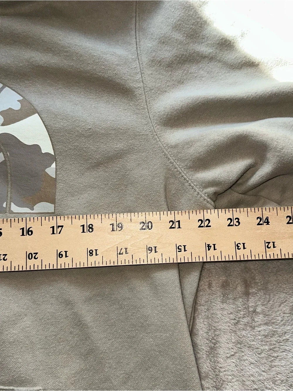 The North Face Men's Tan Camo Logo Hoodie Large